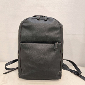 코치 남여공용 가죽 백팩 블랙