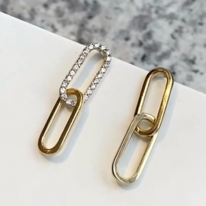 비터스윗 Ellipse Earring / Single (C.Z Setting,Yellow)