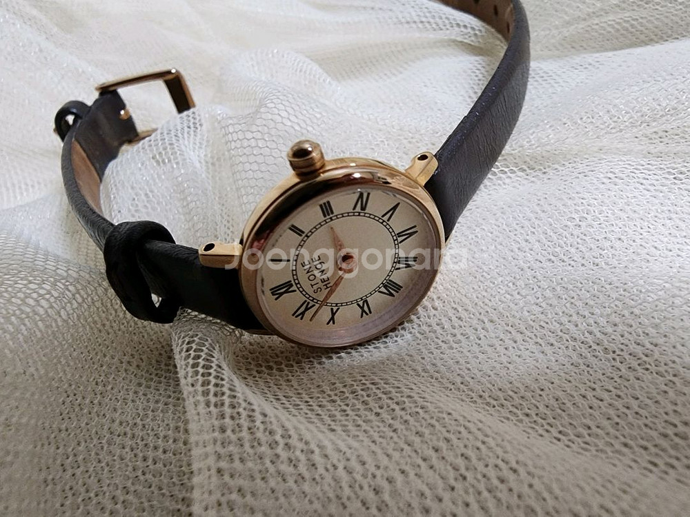 스톤헨지 가죽 시계 Roman Dial 여성용--6