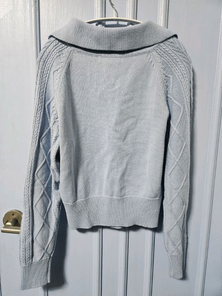 8세컨즈 케이블 니트 집업 스웨터--1