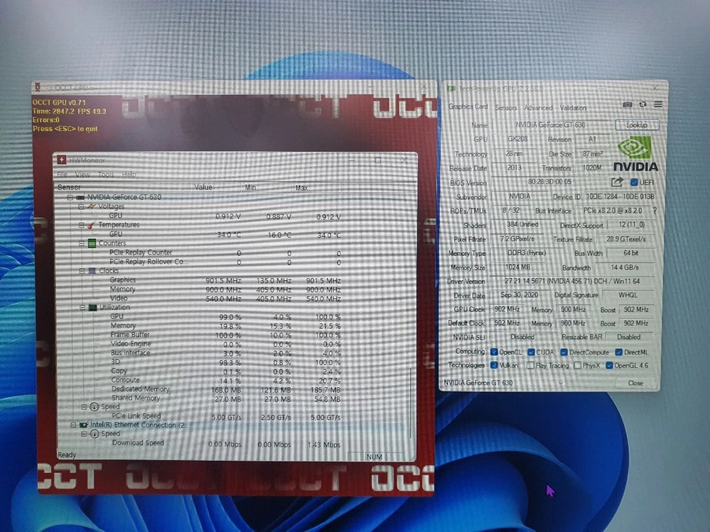 미사용급 GT 630 1GB 그래픽카드 이미지