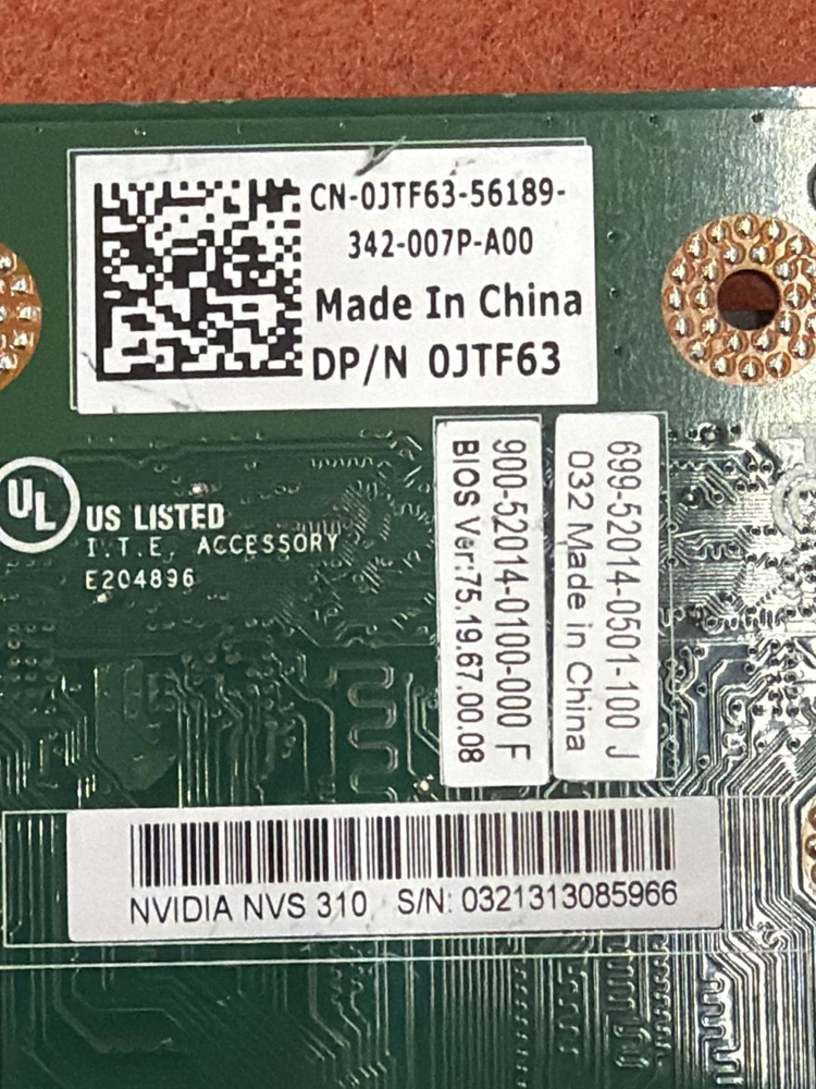 DELL NVS 310 0JTF6 Z840 Z820 파이노드 이미지