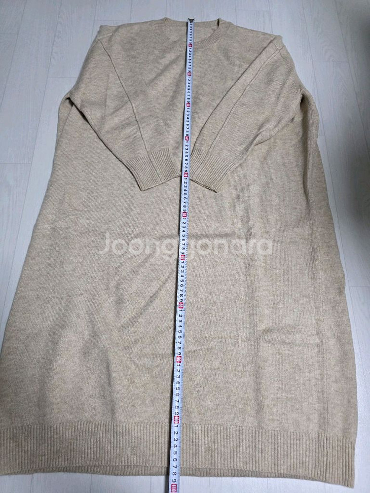 미미씨엘 여성 라운드 니트 원피스 (베이지/free사이즈)--2