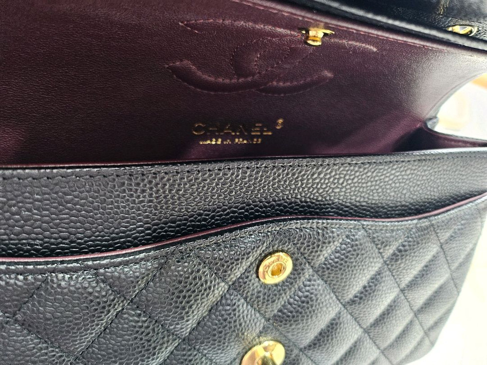 샤넬 클래식 스몰 금장--1