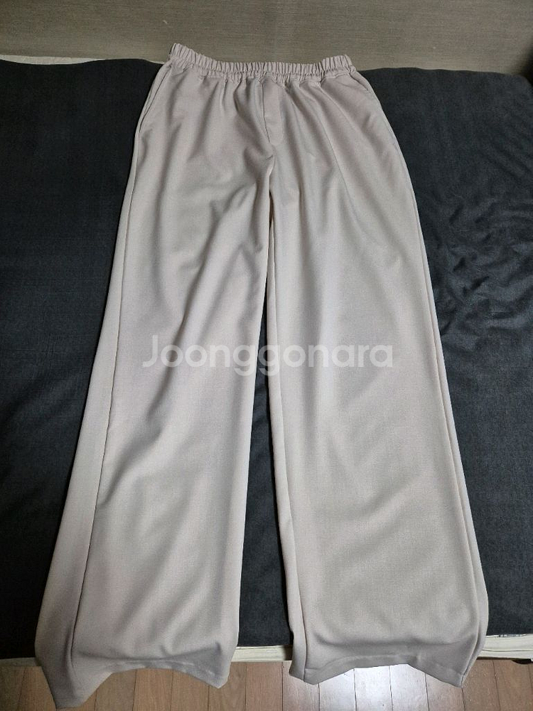 유니섹스 세미 와이드 밴딩 슬랙스--1