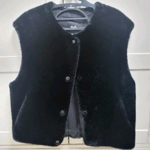 더엣지 FAUX 퍼베스트 에코퍼 블랙 이미지