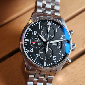 정품 IWC 파일럿 크로노 오토매틱 43미리