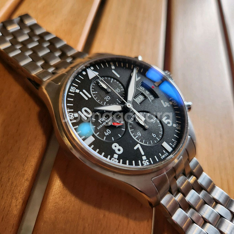 정품 IWC 파일럿 크로노 오토매틱 43미리--1