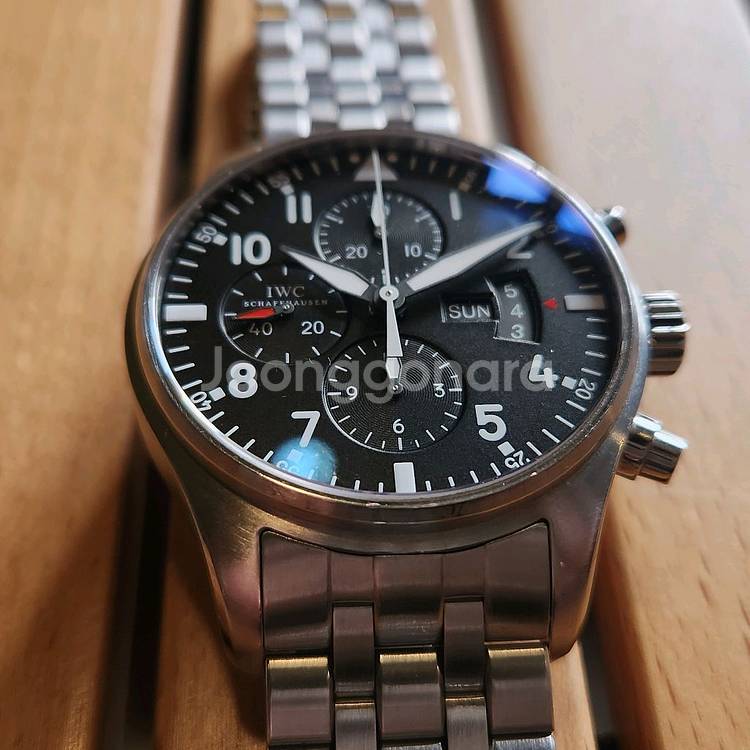 정품 IWC 파일럿 크로노 오토매틱 43미리--2