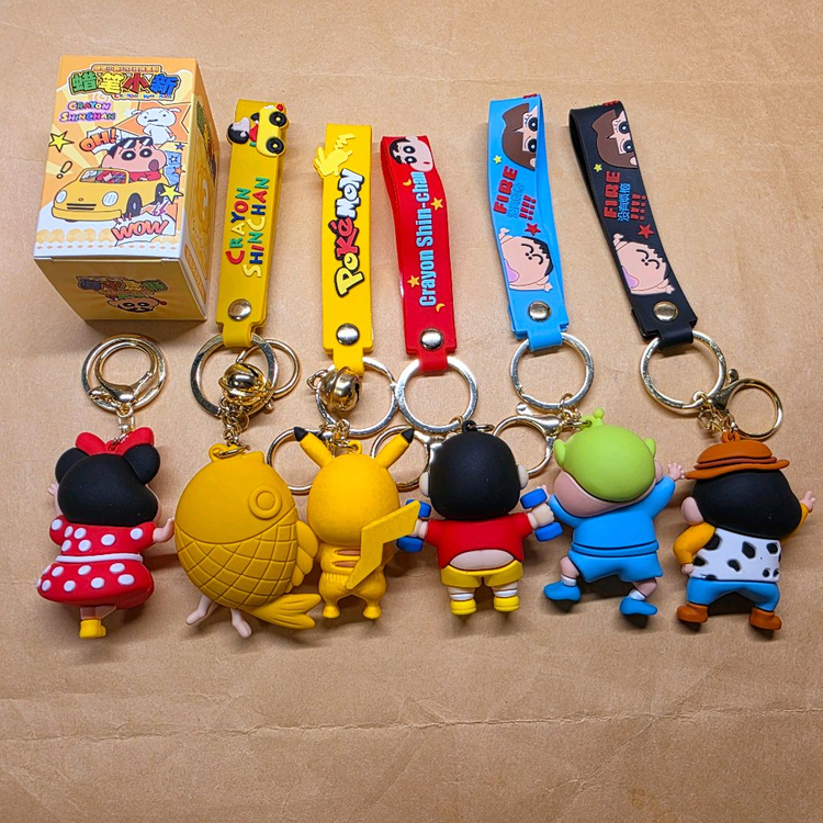 짱구키링 5종 피규어 키링 새제품[미니짱구, 붕어빵, 피카츄, 알린, 카우보이 짱구] 이미지