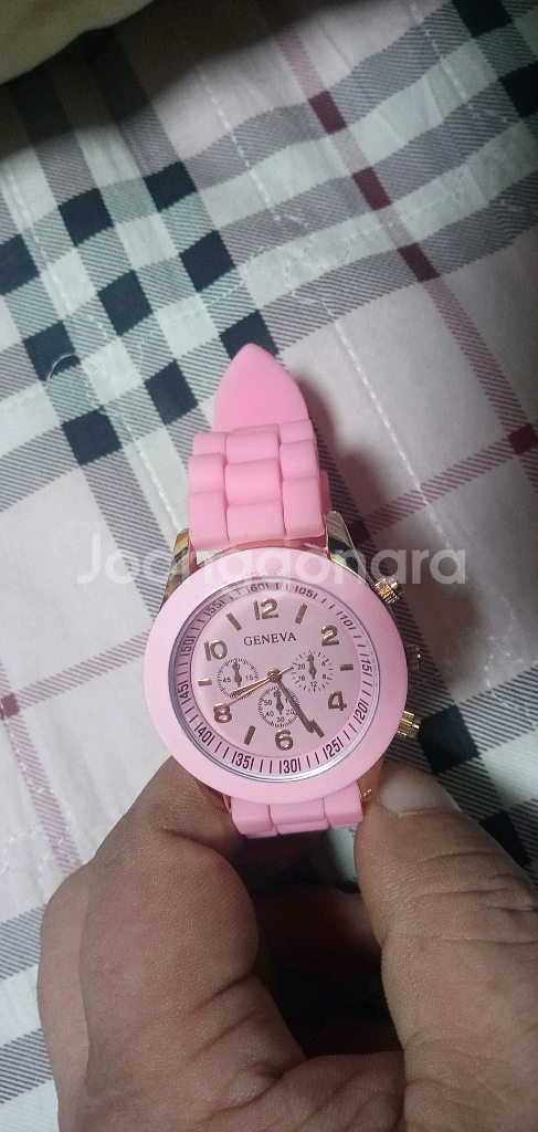 제네바 여성 패션 실리콘 시계 미사용품--5