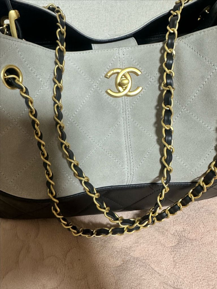 샤넬 공방백 스웨이드 투톤--2