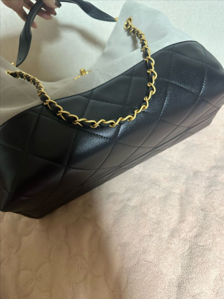 샤넬 공방백 스웨이드 투톤--3