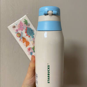 스타벅스 플레이 블루 리라 스티커 텀블러(새상품)