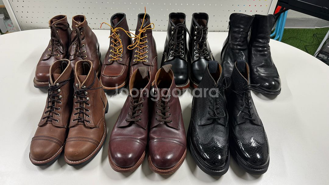 그랜슨 부츠(Black Fred Leather Brogue Boots)--4
