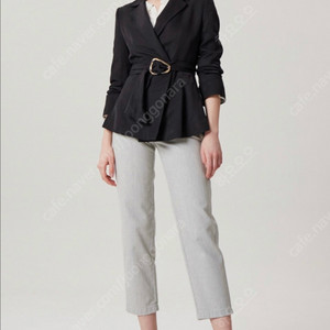 타임 블랙 벨티드 자켓