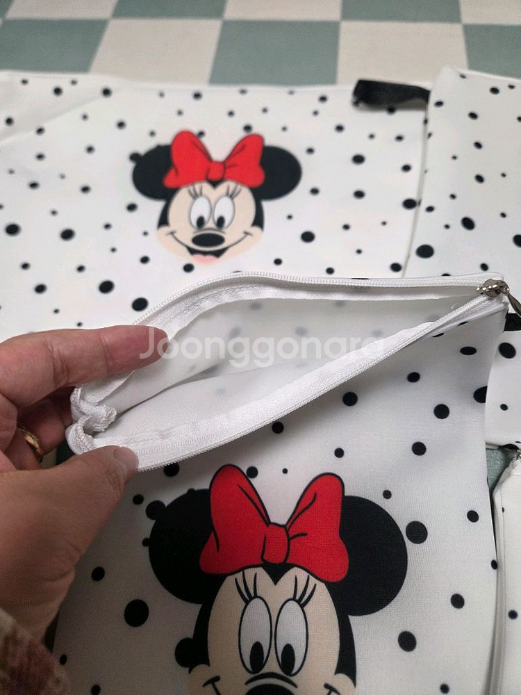 디즈니 미니마우스 파우치 4종 일괄세트 신학기준비물 핸드메이드새제품--9