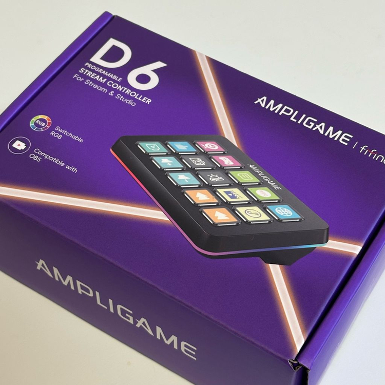 FIFINE 스트림덱 AmpliGame D6 스트림 컨트롤러 매크로--1