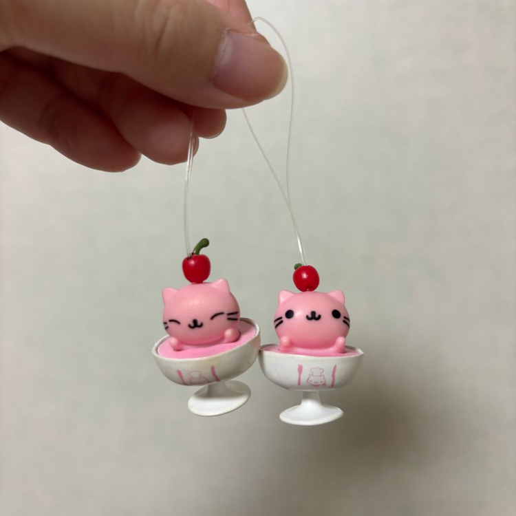 세트) 고전 산엑스 빙수 냥냥냥코 키링 이미지