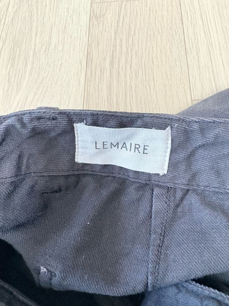 르메르 벨티드 와이드 팬츠 - 다크 그레이--2