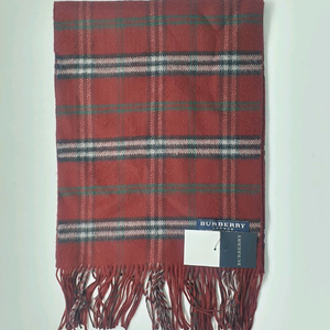 버버리 레드 체크 울 머플러 새상품