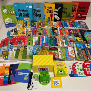 튼튼영어 베이비리그 전집 세트 매직박스+규리펜 (오렌지,그린,싱어롱,댄스어롱,Q플레이,W플레이,규리앤프렌즈)