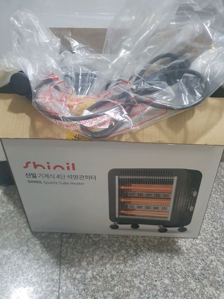 신일 4단 석영관형 온풍기 전기히터--1