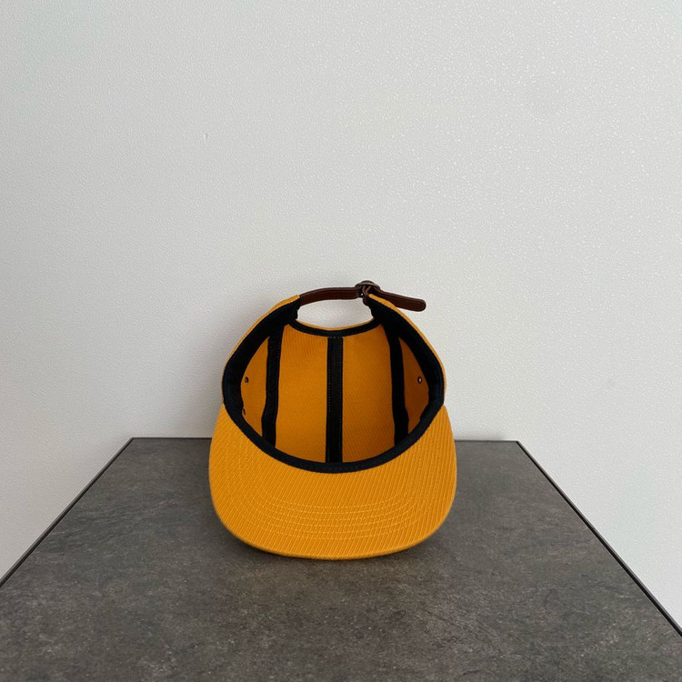 (OS) 슈프림 박스로고 캠프캡 모자 오렌지 옐로우--4