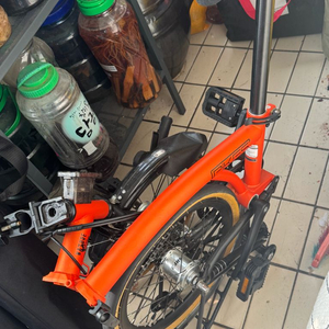 PIKES 트라이폴드 접이식 미니벨로 자전거 오렌지