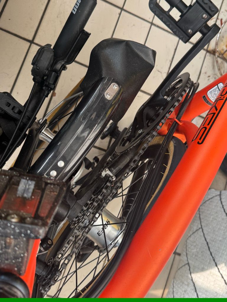 PIKES 트라이폴드 접이식 미니벨로 자전거 오렌지--1