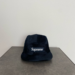 (OS) 슈프림 박스로고 캠프캡 크로커다일 코듀로이 네이비