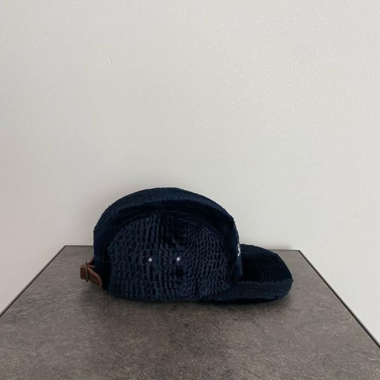 (OS) 슈프림 박스로고 캠프캡 크로커다일 코듀로이 네이비--2