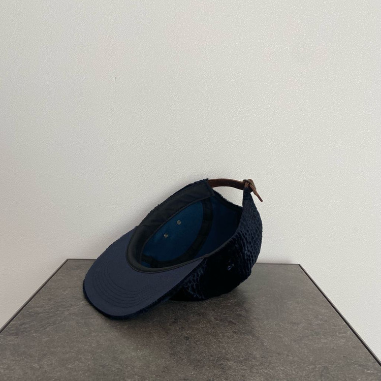 (OS) 슈프림 박스로고 캠프캡 크로커다일 코듀로이 네이비--5