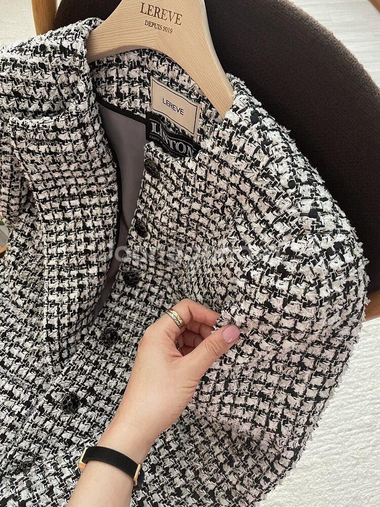 샤팽르레브 Delicat 블랙화이트 린톤트위드셋업(M)--3