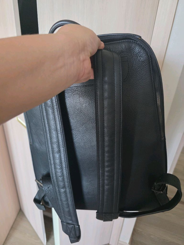 샘소나이트 블랙가죽 백팩 이미지