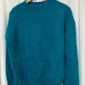 런던플랏 청록색 앙고라 니트