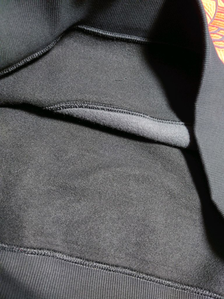 [L] 조던 x 오프화이트 플리스 풀오버 후드 - 블랙 이미지