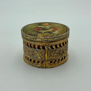 빈티지 필리그리 원형 '마스터 심슨 ' 보석함 .318