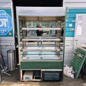 냉장 스탠드형 스텐 오픈 쇼케이스 3단