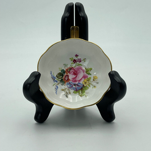 영국 로얄 크라운 더비 빈티지 플라워 패턴 트링켓 .301