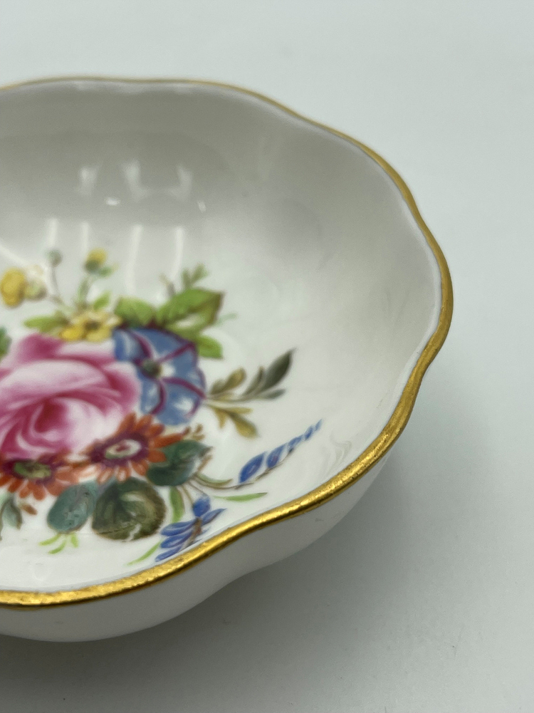 영국 로얄 크라운 더비 빈티지 플라워 패턴 트링켓 .301--5