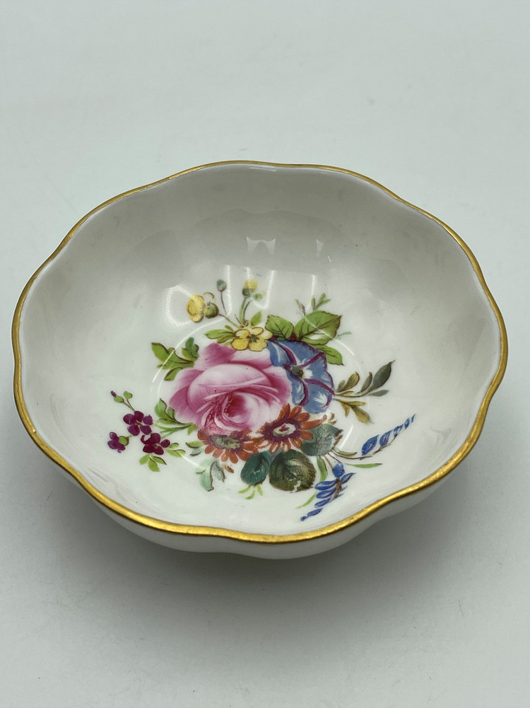 영국 로얄 크라운 더비 빈티지 플라워 패턴 트링켓 .301--6