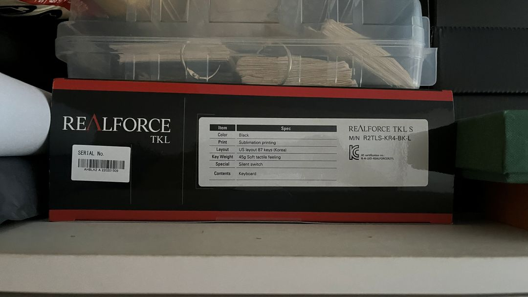 리얼포스 R2 텐키리스 45g 블랙 이미지