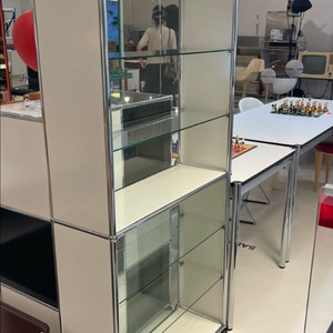 정품 USM Haller 6단 유리선반 모듈 책장 화이트