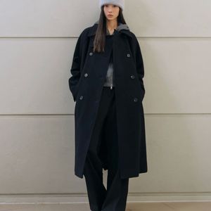 무신사 스텐다드 우먼즈 캐시미어 블렌드 트렌치 코트 블랙XS