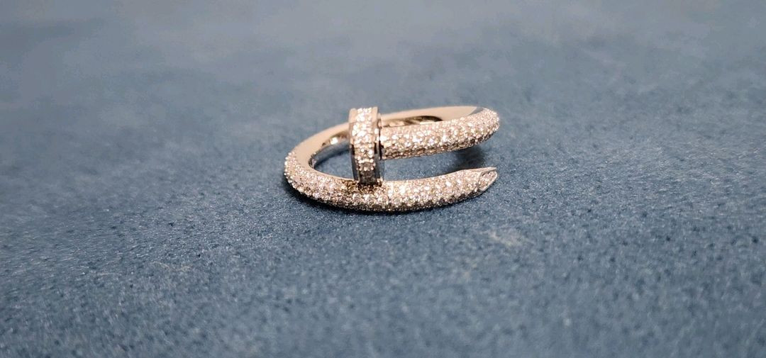 18k 화이트골드 색상 풀파베 반지--1