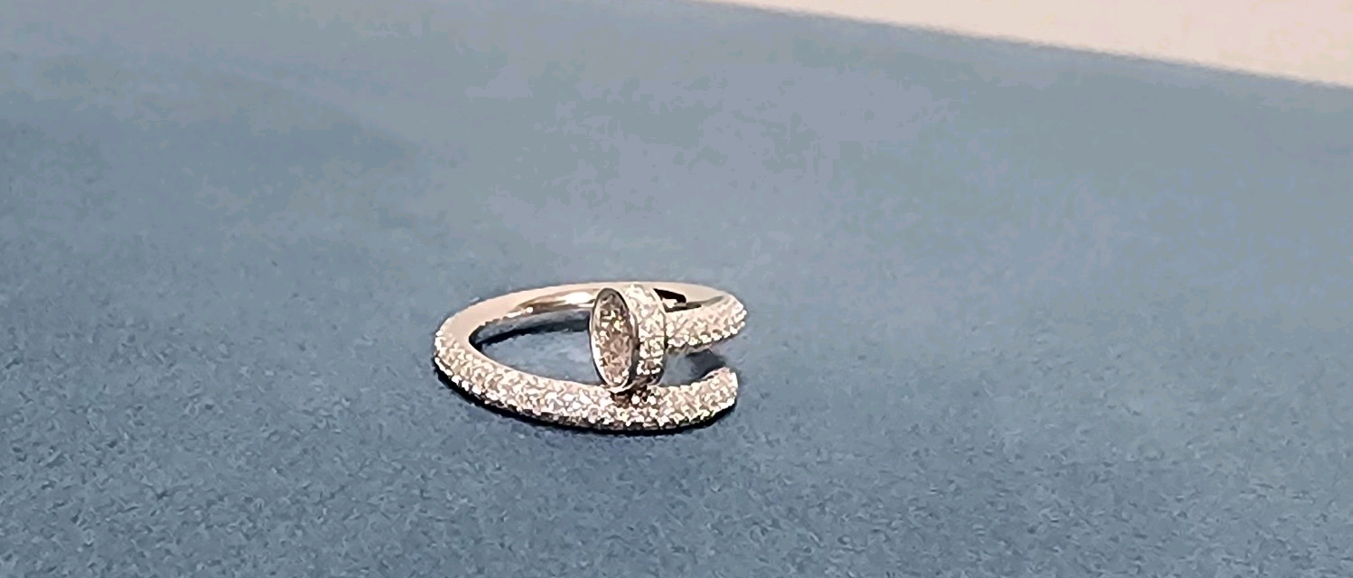 18k 화이트골드 색상 풀파베 반지--5