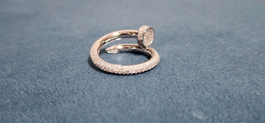 18k 화이트골드 색상 풀파베 반지--6