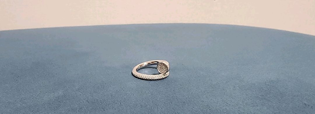 18k 화이트골드 색상 풀파베 반지--7