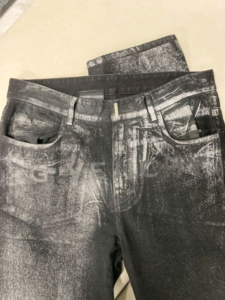 지방시 로고 데님 흑청바지 32--2